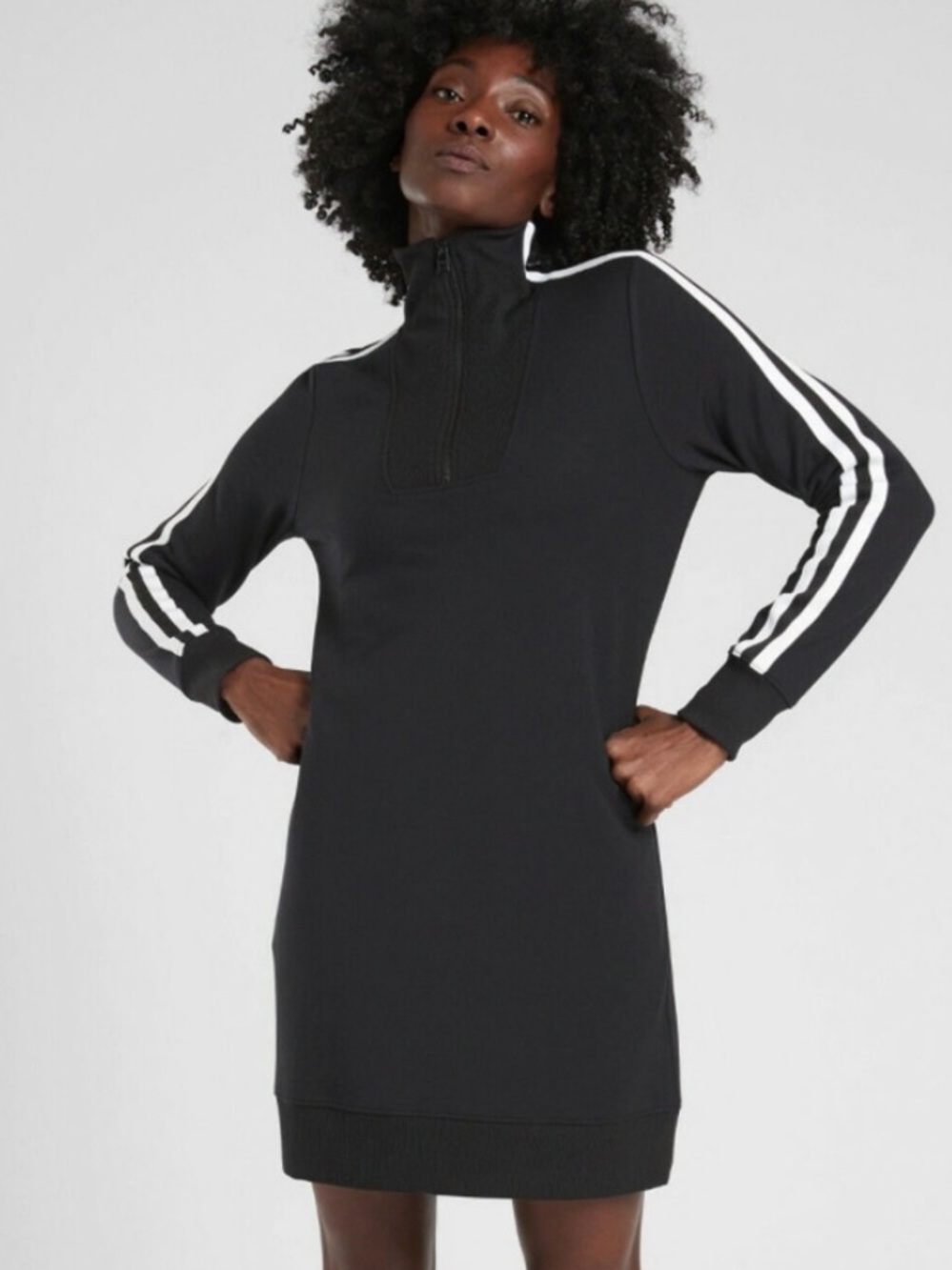 Athleta Circa Track Sweatshirt Dress XS